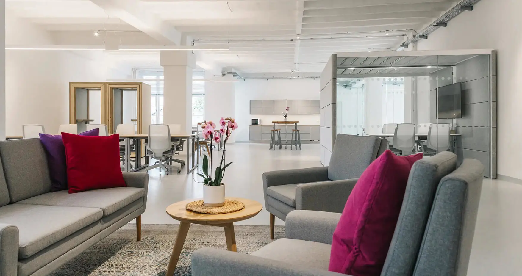 Knotel Berlin Mehringdamm 32 Open Space mit Meetingraum