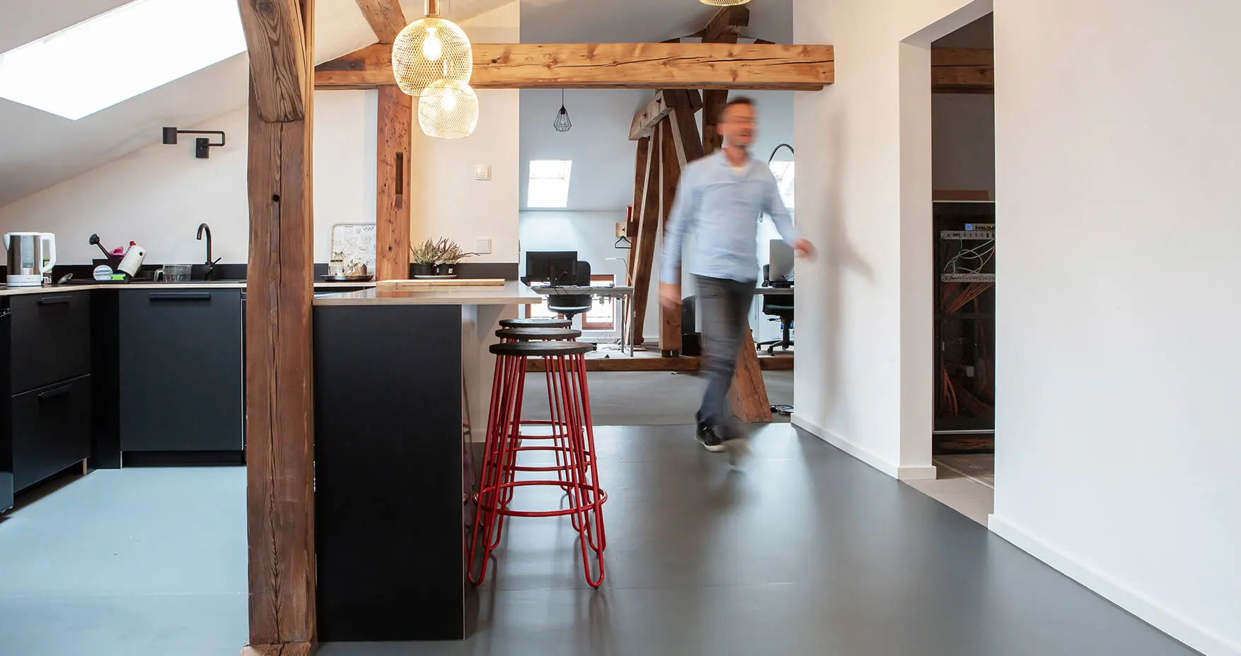 Leitwandel Coworking Wiesbaden Küche